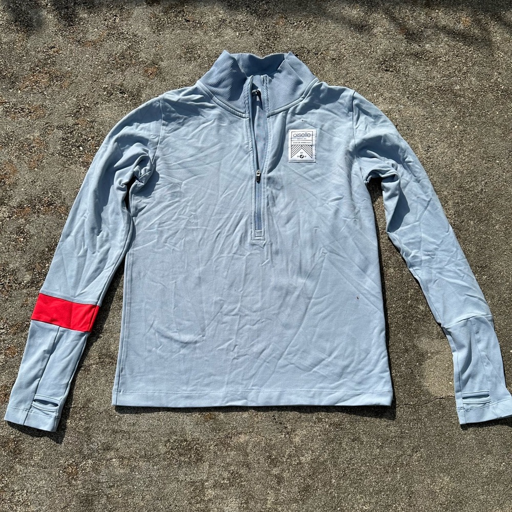 Oiselle Gray Half-Zip Pullover